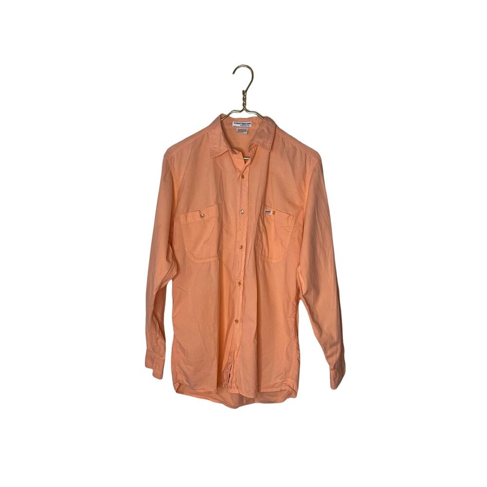 VTG 90's GUESS Georges‎ Marciano L/S Button Shirt Size 1 Cotton Peach S M